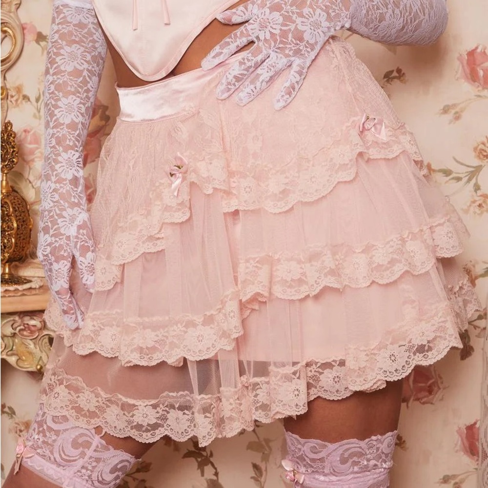 Love Your Touch Sugar Thrillz Dolls Kill Tutu baby pink kawaii mini skirt